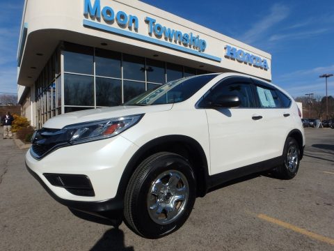 White Diamond Pearl Honda CR-V LX AWD.  Click to enlarge.