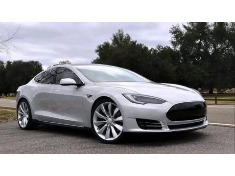Silver Metallic Tesla Model S 85D.  Click to enlarge.