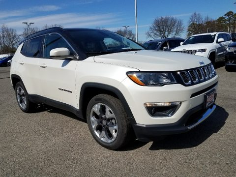 Pearl White Tri–Coat Jeep Compass Limited 4x4.  Click to enlarge.