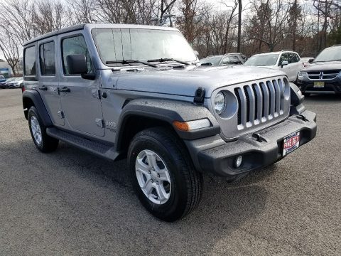 Billet Silver Metallic Jeep Wrangler Unlimited Sport 4x4.  Click to enlarge.
