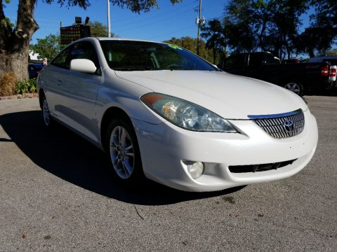 Arctic Frost Pearl White Toyota Solara SE V6 Coupe.  Click to enlarge.