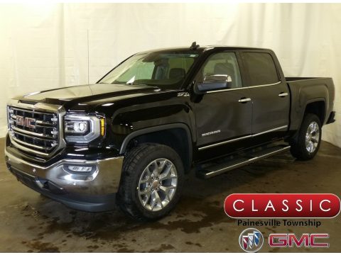Onyx Black GMC Sierra 1500 SLT Crew Cab 4WD.  Click to enlarge.