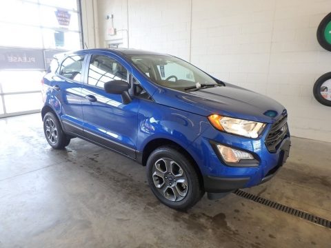 Lightning Blue Ford EcoSport S 4WD.  Click to enlarge.