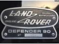 Info Tag of 1994 Land Rover Defender 90 Soft Top #18