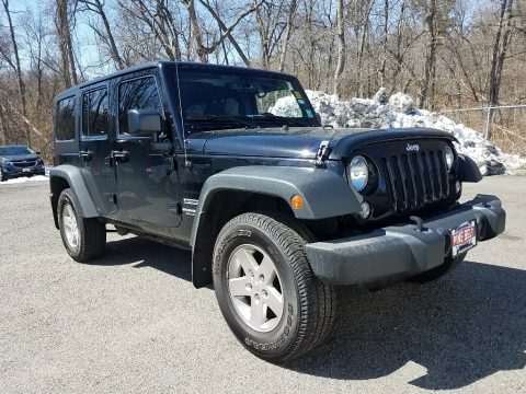 Black Jeep Wrangler Unlimited Sport 4x4.  Click to enlarge.