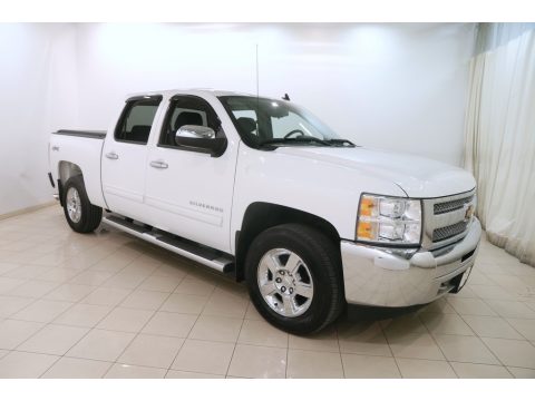 Summit White Chevrolet Silverado 1500 LT Crew Cab 4x4.  Click to enlarge.