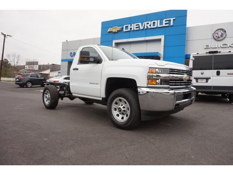 Summit White Chevrolet Silverado 2500HD Work Truck Regular Cab 4x4 Chassis.  Click to enlarge.