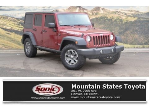 Deep Cherry Red Crystal Pearl Jeep Wrangler Unlimited Rubicon 4x4.  Click to enlarge.