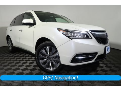 White Diamond Pearl Acura MDX SH-AWD Technology.  Click to enlarge.