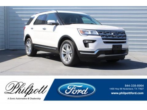 White Platinum Ford Explorer Limited.  Click to enlarge.