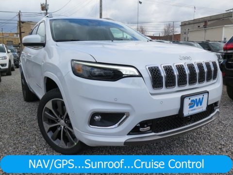 Bright White Jeep Cherokee Overland 4x4.  Click to enlarge.