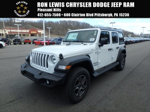 Bright White Jeep Wrangler Unlimited Sport 4x4.  Click to enlarge.