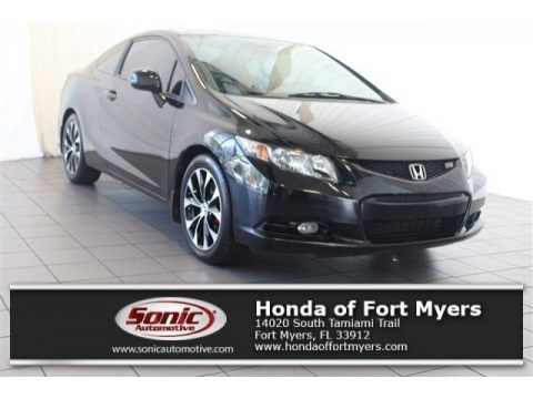 Crystal Black Pearl Honda Civic Si Coupe.  Click to enlarge.