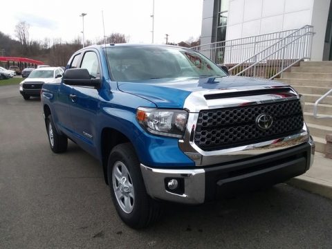 Blazing Blue Pearl Toyota Tundra SR5 Double Cab 4x4.  Click to enlarge.