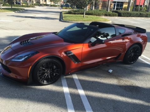 Daytona Sunrise Orange Metallic Chevrolet Corvette Z06 Coupe.  Click to enlarge.