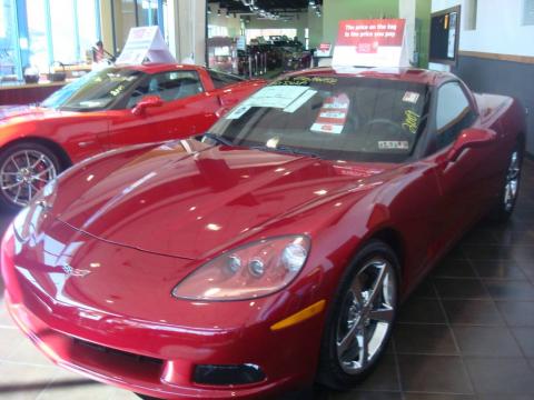 Crystal Red Metallic Chevrolet Corvette Coupe.  Click to enlarge.