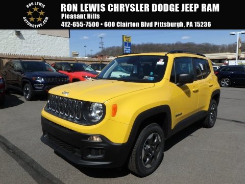 Solar Yellow Jeep Renegade Sport 4x4.  Click to enlarge.