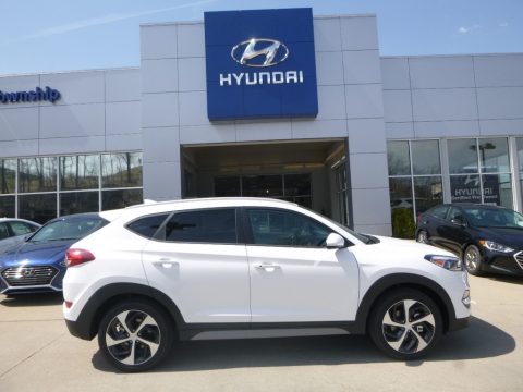Dazzling White Hyundai Tucson Sport AWD.  Click to enlarge.