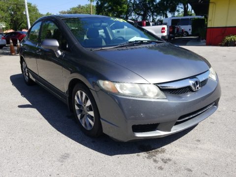 Polished Metal Metallic Honda Civic EX Sedan.  Click to enlarge.