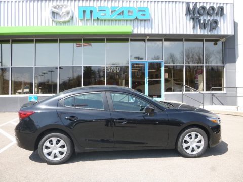 Jet Black Mica Mazda MAZDA3 Sport 4 Door.  Click to enlarge.