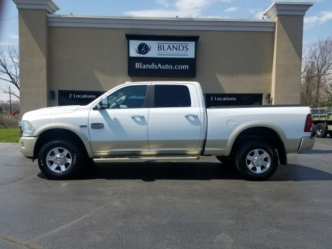 Bright White Dodge Ram 2500 HD Laramie Crew Cab 4x4.  Click to enlarge.