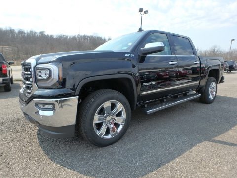 Onyx Black GMC Sierra 1500 SLT Crew Cab 4WD.  Click to enlarge.