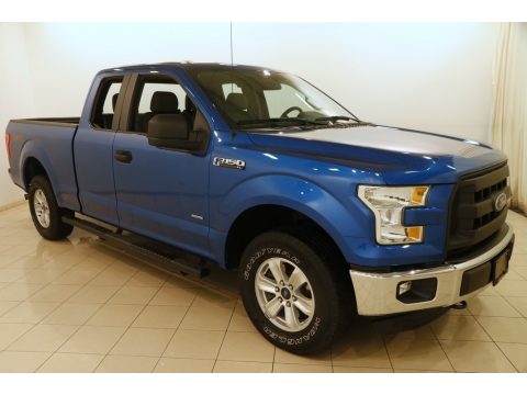 Blue Flame Metallic Ford F150 XL SuperCab 4x4.  Click to enlarge.