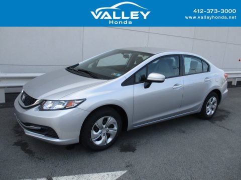 Alabaster Silver Metallic Honda Civic LX Sedan.  Click to enlarge.