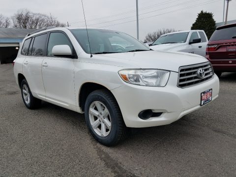 Blizzard White Pearl Toyota Highlander .  Click to enlarge.
