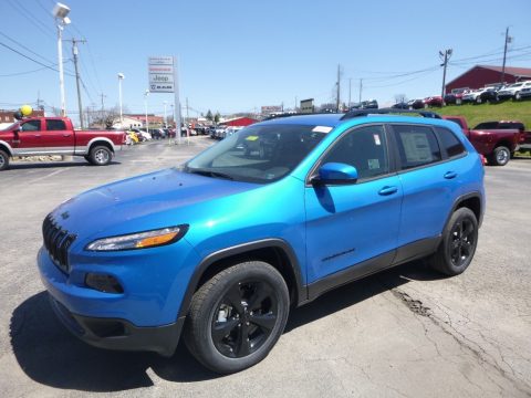 Hydro Blue Pearl Jeep Cherokee Latitude 4x4.  Click to enlarge.