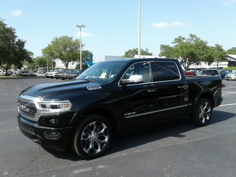 Diamond Black Crystal Pearl Ram 1500 Limited Crew Cab.  Click to enlarge.