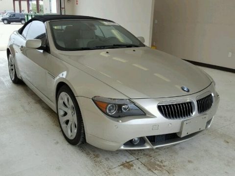 Mineral Silver Metallic BMW 6 Series 645i Convertible.  Click to enlarge.