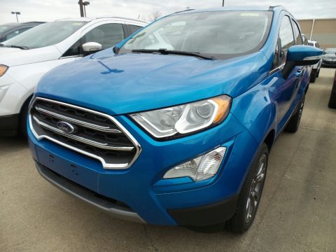 Blue Candy Ford EcoSport Titanium 4WD.  Click to enlarge.
