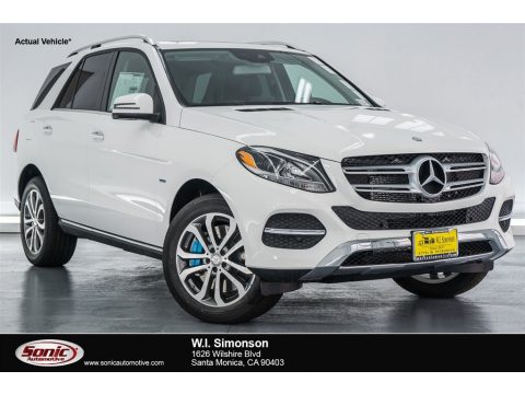 Polar White Mercedes-Benz GLE 550e 4Matic Plug-In Hybrid.  Click to enlarge.