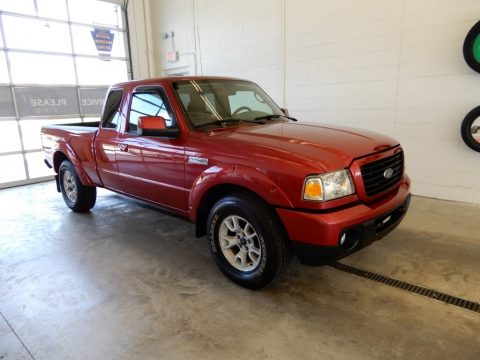 Redfire Metallic Ford Ranger Sport SuperCab 4x4.  Click to enlarge.