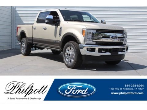 White Gold Ford F250 Super Duty King Ranch Crew Cab 4x4.  Click to enlarge.