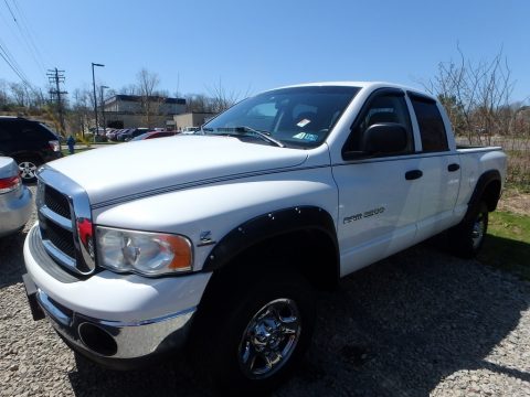 Bright White Dodge Ram 2500 SLT Quad Cab 4x4.  Click to enlarge.