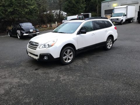 Satin White Pearl Subaru Outback 2.5i Limited.  Click to enlarge.