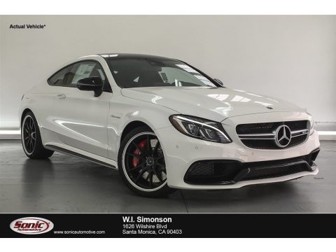 Polar White Mercedes-Benz C 63 S AMG Coupe.  Click to enlarge.