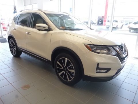 Pearl White Nissan Rogue SL AWD.  Click to enlarge.