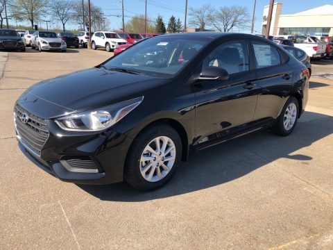 Absolute Black Hyundai Accent SEL.  Click to enlarge.