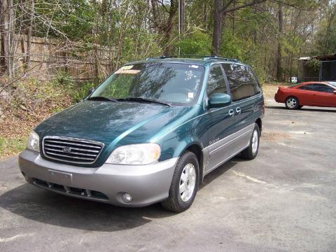 Dark Emerald Green Kia Sedona EX.  Click to enlarge.