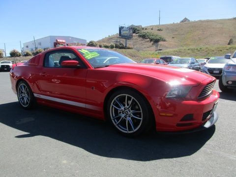 Ruby Red Ford Mustang V6 Premium Coupe.  Click to enlarge.