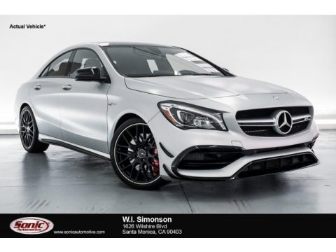 designo Polar Silver Magno (Matte) Mercedes-Benz CLA 45 AMG 4Matic Coupe.  Click to enlarge.