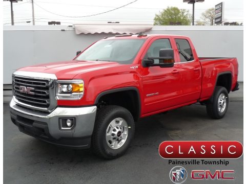 Cardinal Red GMC Sierra 2500HD Double Cab 4x4.  Click to enlarge.