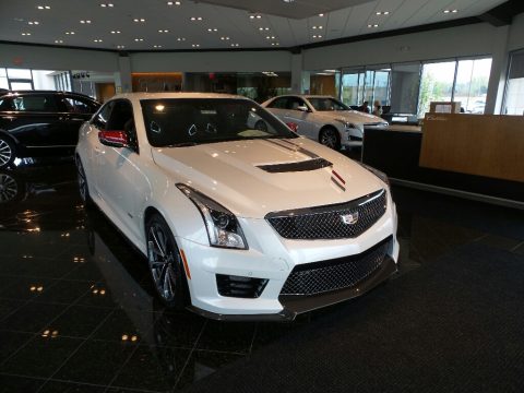 Crystal White Tricoat Cadillac ATS V Coupe.  Click to enlarge.
