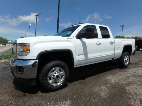 Summit White GMC Sierra 2500HD SLE Double Cab 4x4.  Click to enlarge.