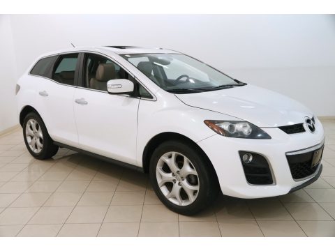 Crystal White Pearl Mica Mazda CX-7 s Grand Touring.  Click to enlarge.