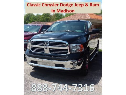 Brilliant Black Crystal Pearl Ram 1500 Big Horn Crew Cab 4x4.  Click to enlarge.