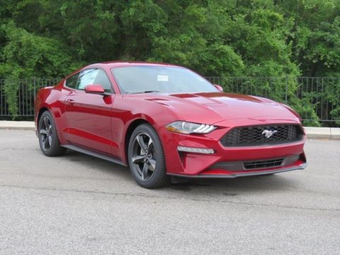 Ruby Red Ford Mustang EcoBoost Fastback.  Click to enlarge.